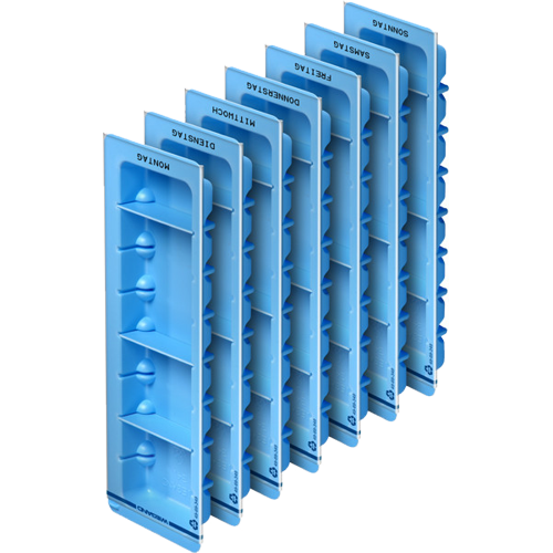 Dispenser 341,  Deckel 49-69-349,  3 Trenner 342, Dienstag